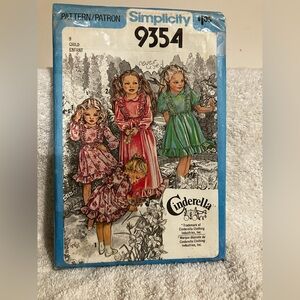 Vintage Simplicity Kids Dress Pattern - 9354